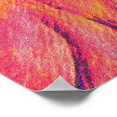 ハイビスカスを持つピンクの象 ポスター (角)