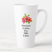 ハイビスカスを持つ熱帯ママ カフェラテマグ (右)