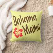 ハイビスカスを持つBahamaのママ クッション (ブランケット)