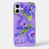 ハイビスカスを青い紫色のipadの箱示して下さい及び署名して下さい Case-Mate iPhoneケース (裏面)