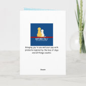 ハイビスカスアイランドイエロードッグありがとうお畳みカード サンキューカード (裏面)