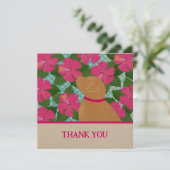 ハイビスカスアイランドイエロードッグサンキューカード サンキューカード (スタンド正面)