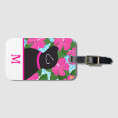 ハイビスカスアイランドブラックドッグラゲージタグ ラゲッジタグ (正面横)