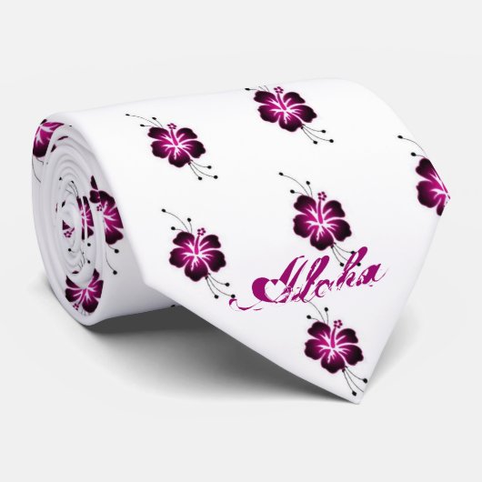 ハイビスカスアロハ ネクタイ (ロール)