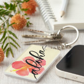 ハイビスカスアロハKeychain キーホルダー (正面右)