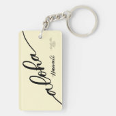 ハイビスカスアロハKeychain キーホルダー (裏面)