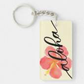 ハイビスカスアロハKeychain キーホルダー (正面)