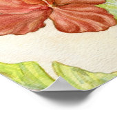 ハイビスカスアートプリント8x10 ポスター (角)