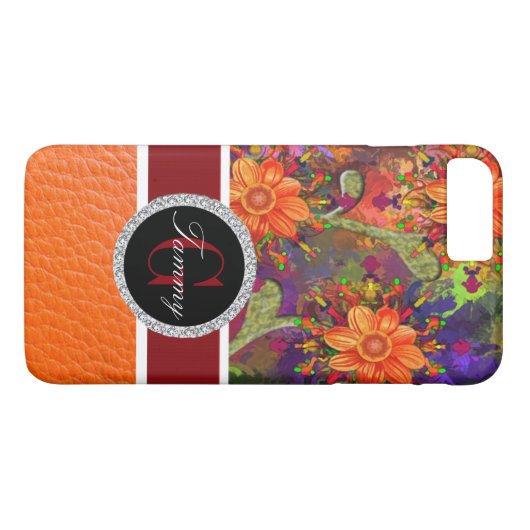 ハイビスカスオレンジ色の花 Case-Mate iPhoneケース (裏面(横))
