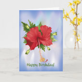 ハイビスカスオンアイス カード (黄色い花)