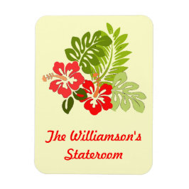 ハイビスカスオンイエローステートルームドアマーカー マグネット