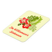 ハイビスカスオンイエローステートルームドアマーカー マグネット (左側)