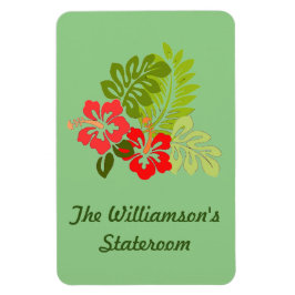 ハイビスカスオングリーンステートルームドアマーカー マグネット