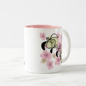 ハイビスカスカメ家族 ツートーンマグカップ (正面右)