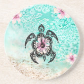 ハイビスカスカメ コースター (正面)