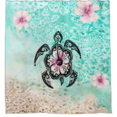 ハイビスカスカメ シャワーカーテン (正面)