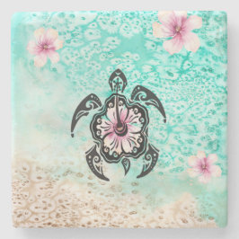 ハイビスカスカメ ストーンコースター