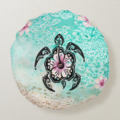 ハイビスカスカメ ラウンドクッション (裏面)