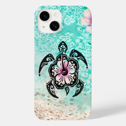 ハイビスカスカメ Case-Mate iPhoneケース (裏面)