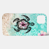 ハイビスカスカメ Case-Mate iPhoneケース (裏面 (横))