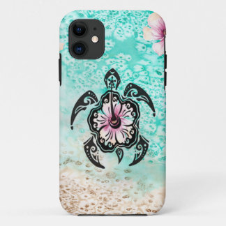 ハイビスカスカメ iPhone 11 ケース