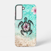 ハイビスカスカメ SAMSUNG GALAXYケース (裏面)