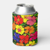 ハイビスカスカラークーラーボックス 缶クーラー (缶正面)