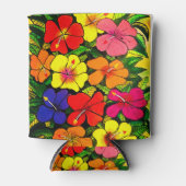 ハイビスカスカラークーラーボックス 缶クーラー (正面)