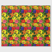 ハイビスカスカラーラッピング紙 ラッピングペーパー (フラット)