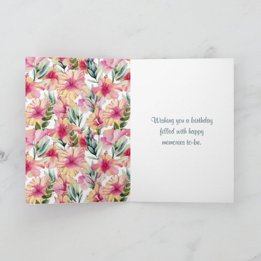 ハイビスカスガーデン93誕生日 カード (内部)