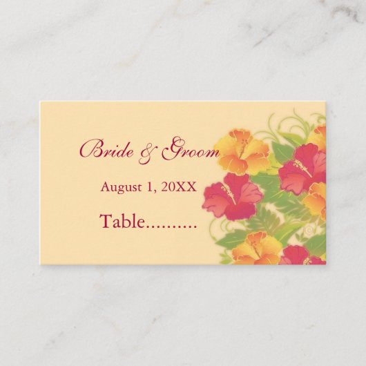 ハイビスカスガーデン~シーティングカード プレイスカード (正面)