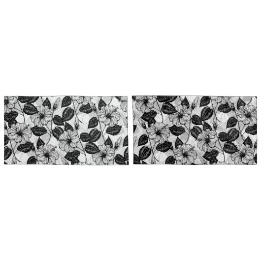 ハイビスカスガーデン 枕カバー (裏面-セット)