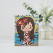 ハイビスカスガール ポストカード (スタンド正面)