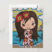 ハイビスカスガール ポストカード (正面/裏面)