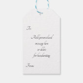 ハイビスカスギフト付きカスタマイズ可能な白いランゴリラベル ギフトタグ (裏面)