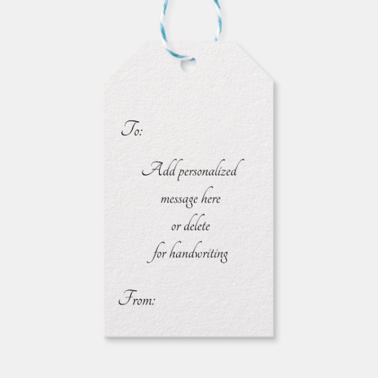 ハイビスカスギフト付きカスタマイズ可能な白いランゴリラベル ギフトタグ (裏面)