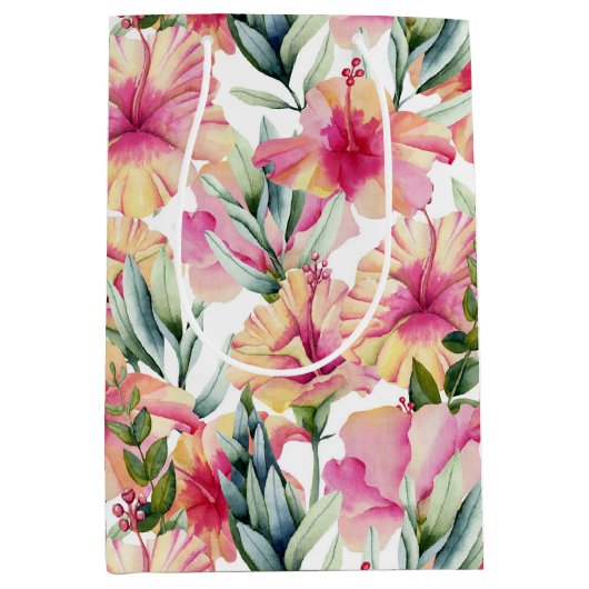 ハイビスカスサマーガーデン ミディアムペーパーバッグ (正面)