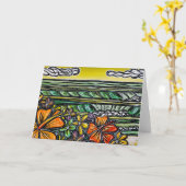 ハイビスカスサーフグリーティングカード カード (黄色い花)