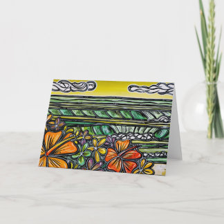 ハイビスカスサーフグリーティングカード カード