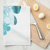 ハイビスカスサーフスタイル キッチンタオル (四つ折り)