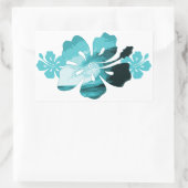 ハイビスカスサーフスタイル 長方形シール (バッグ)