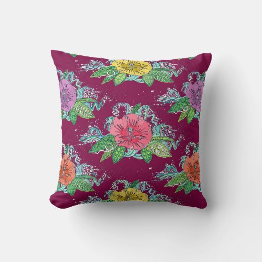 ハイビスカスサーフベリー クッション (正面)