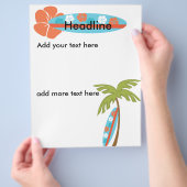 ハイビスカスサーフボード チラシ (手)