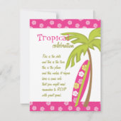 ハイビスカスサーフボード 招待状 (正面)