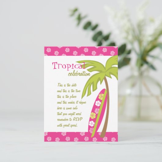 ハイビスカスサーフボード 招待状 (スタンド正面)