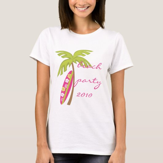 ハイビスカスサーフボード Tシャツ (正面)