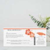 ハイビスカスジャマイカボーディングパス |宿泊施設 招待状 (スタンド正面)