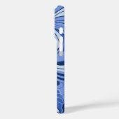 ハイビスカスジャングルハワイアントロピカルフローラブルー Case-Mate iPhoneケース (裏面 / 左)