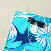 ハイビスカスジャングルハワイアントロピカルフローラ-ターク ビーチタオル (インサイチュ)