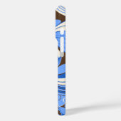 ハイビスカスジャングルハワイアンブルー&ブラウン Case-Mate iPhoneケース (裏面 / 左)